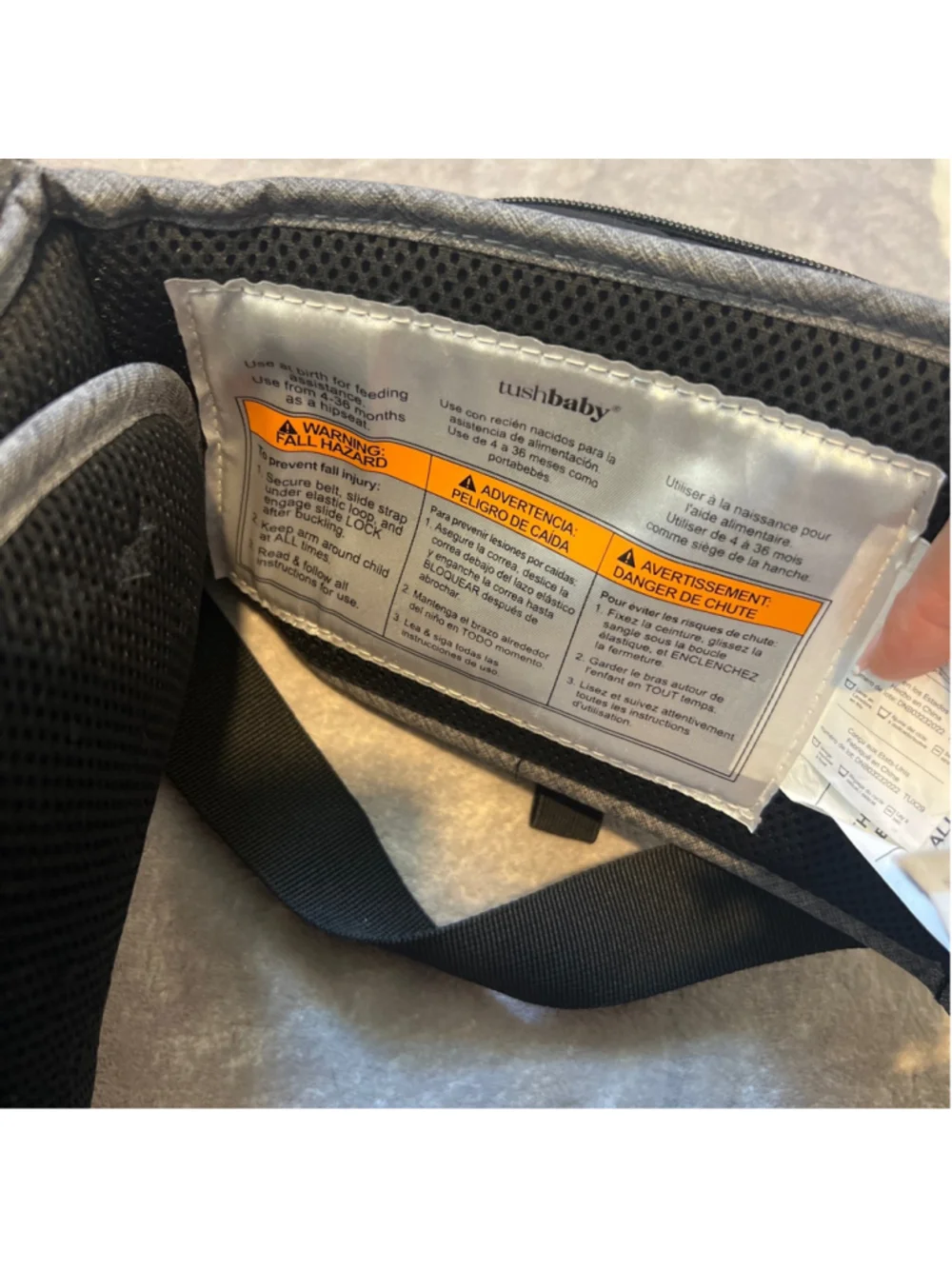 Women's Tushbaby Grey Baby Hip Carrier Bag One Size